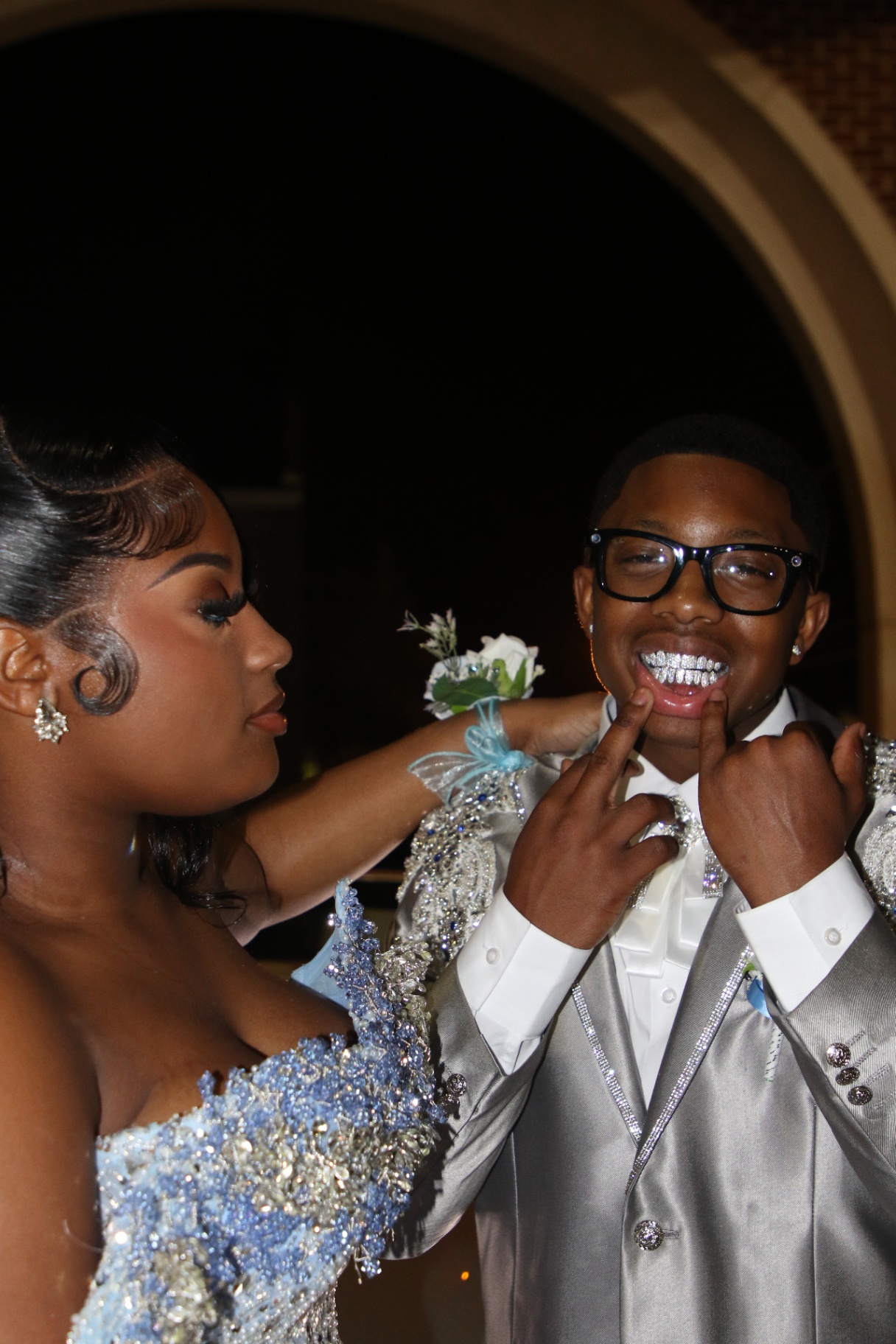 Prom candid moment